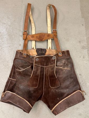 Lederhose original Trachtenhose mit Hosenträgern Oktoberfest
