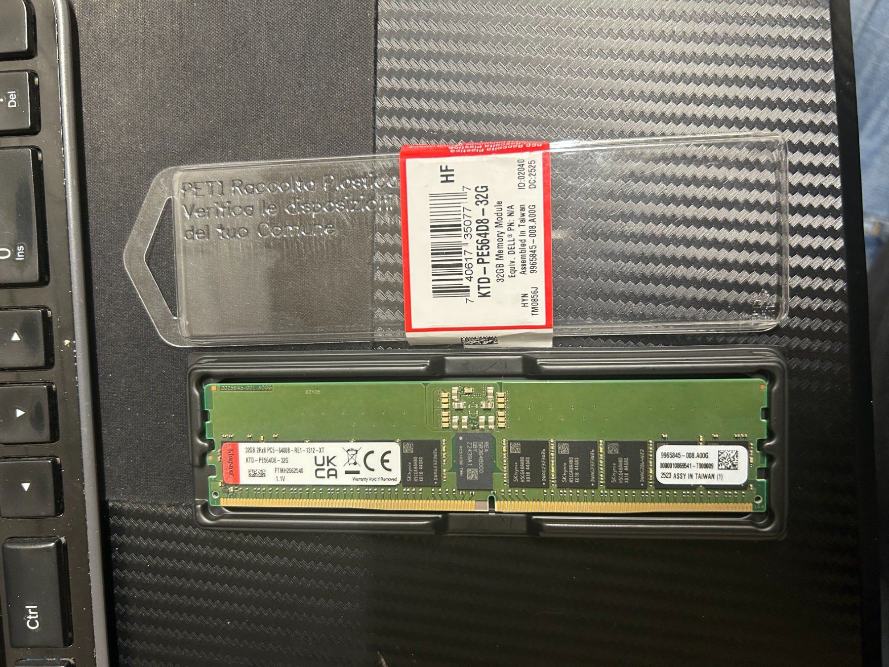 Kingston Memoria / RAM: Kingston Memory DDR5 32GB 6400MT/s CL52 ECC Reg DIMM – Nuovo (secondo la descrizione) da Fischbach LU venduto da Pws0 1