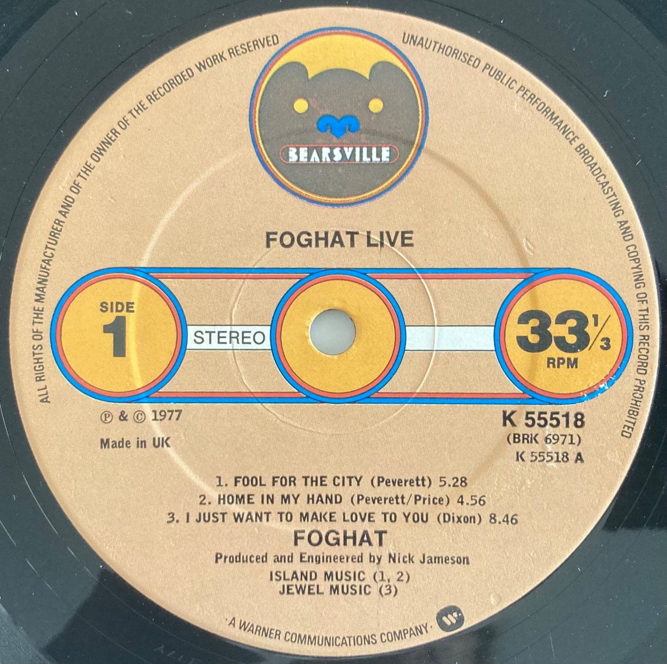Dischi in vinile: FOGHAT - LIVE – Usato da Poliez-Pittet venduto da Newtown-Records 3