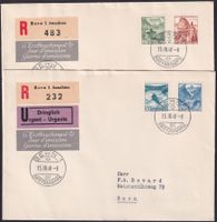 1948, Nr.285-290, drei Luxus FDC's BOVARD (BERN), Kat: 750.-