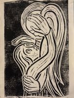 Grosser Orig. Holzschnitt, Expressionismus, Monogramm, TOP!