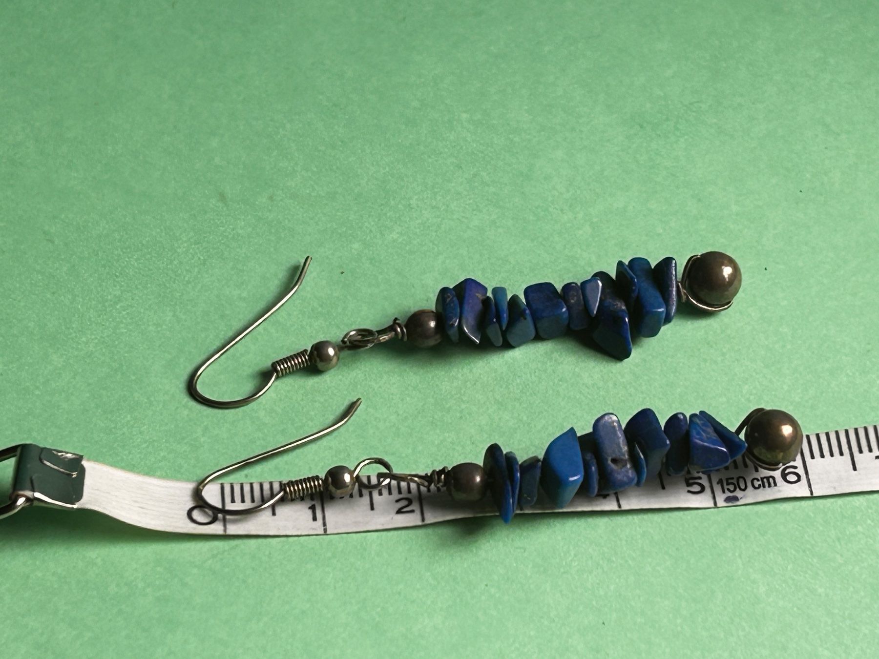 Orecchini pendenti & Orecchini a lobo: Lapislazuli Ohrhänger mit Silberkugel – Usato da Basel venduto da bellespirit 5