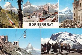 Zermatt (VS) Gornergratbahn mit Kulmhotel Monte Rosa 14x9.5