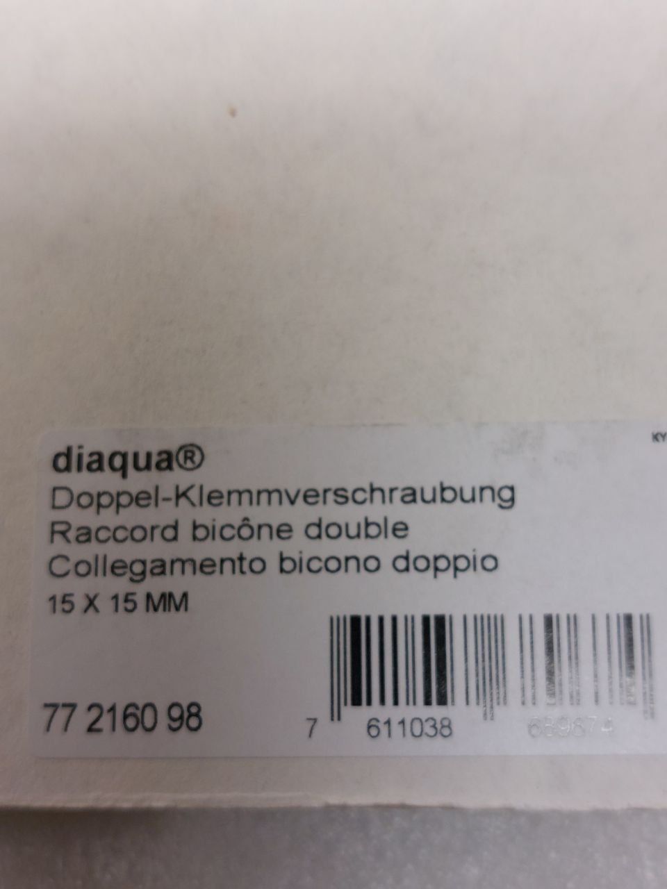 Rubinetteria: Raccords à compression en laiton, 15 mm, NEUFS – Nuovo e nell'imballaggio originale da Pambio Noranco venduto da Pol69 3