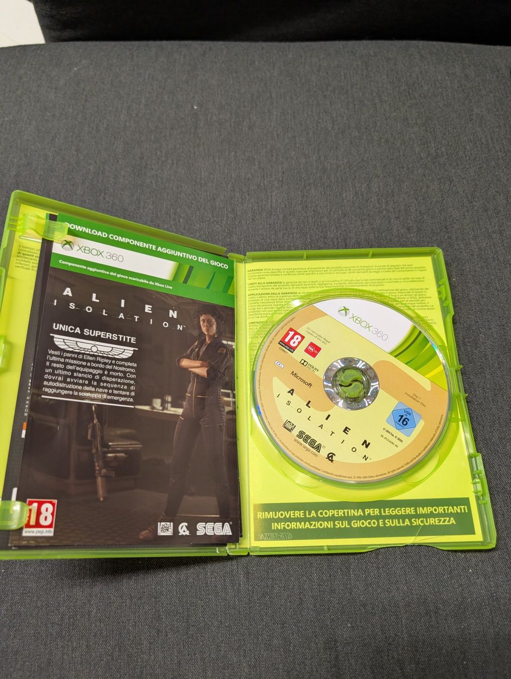 Giochi: Alien isolation edizione ripley Microsoft Xbox 360 – Usato da Giubiasco venduto da Ticinerd 2