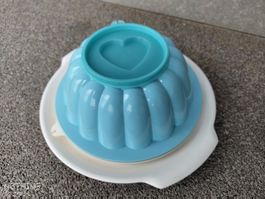 Vintage Tupperware Puddingform hellblau Ø 20 cm