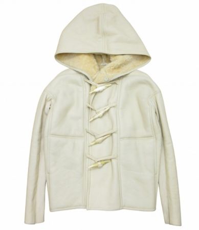 Rick Owens Duffel / Shearling Jacket – Cream - IT 38 -S