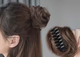 Pince à cheveux - chignon.  Brun