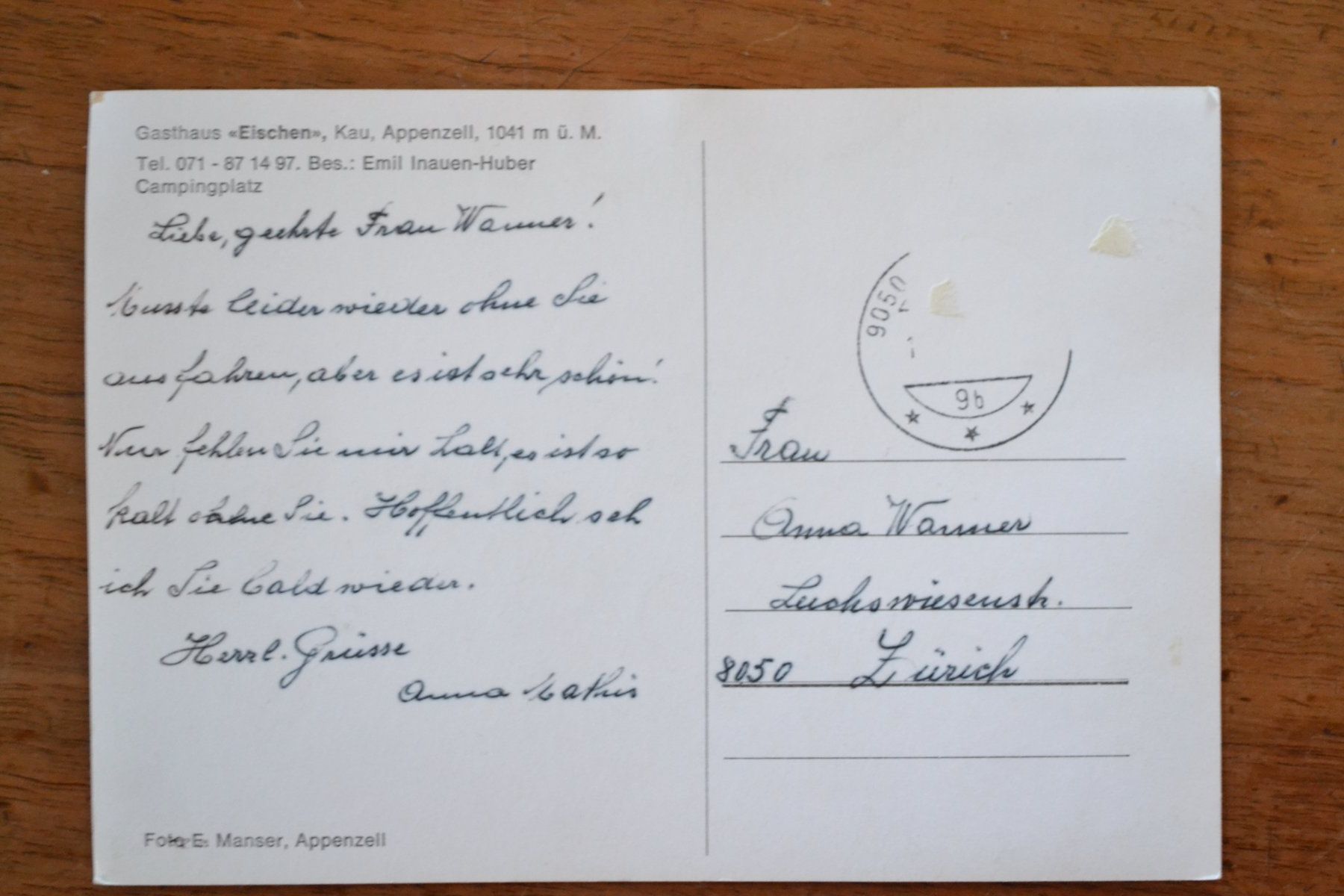 Cartes postales: AK Gasthaus Eischen Kau AR – D'occasion à Beinwil am See par kajak55 1