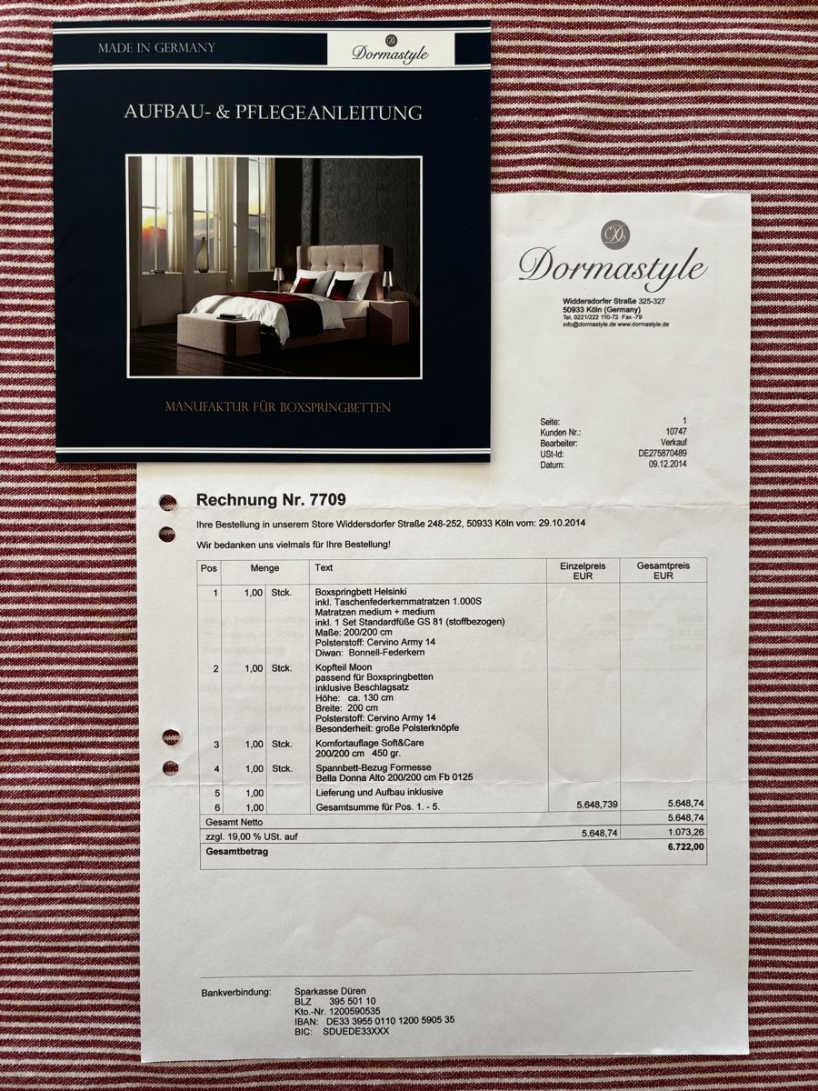 Betten: Boxspringbett Dormastyle Helsinki 200 x 200 cm – Gebraucht aus St. Gallen von hil_n789 3