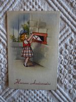 Ansichtskarte, Heureux Anniversaire, ungelaufen