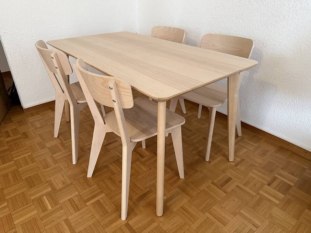 Tischset: Table + 4 chaises LISABO – Gebraucht aus Lausanne von las_2cbq
