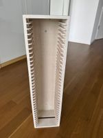 CD-Regal / CD-Ständer aus Holz, weiss lasiert