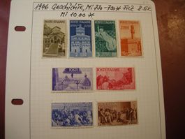 ITALIA 1946 GESCHICHTE, Mi 723-30 */FALZ 8 stk