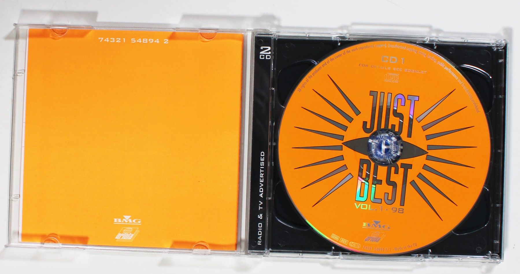 CD: 2CD - JUST THE BEST - 40 CHART TOP HITS 1998 Vol. 1 – Usato da Brüttisellen venduto da Collector-Corner 1