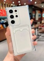 Cover / Hülle mit Kartenhalter transparent S24 Ultra