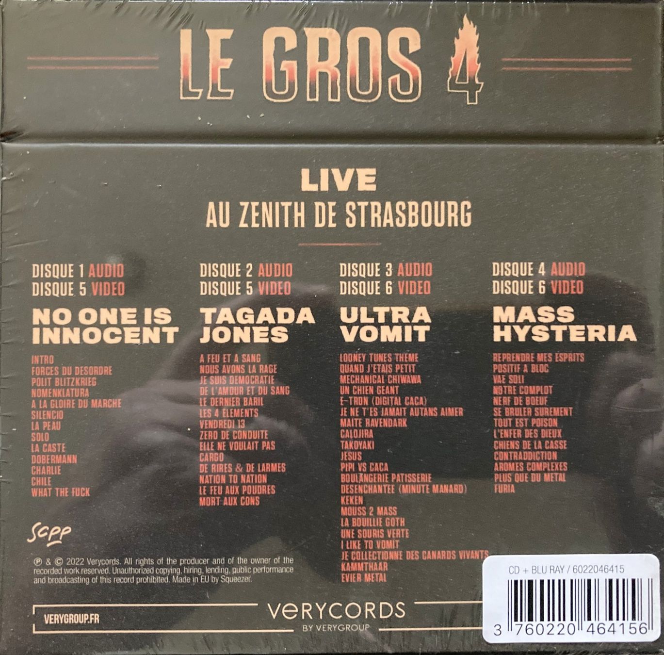 CD: LE GROS 4 / ULTRA VOMIT / MASS HYSTERIA / TAGADA JONES / NO – Nuovo e nell'imballaggio originale da Bottens venduto da hotter-than-hell 1