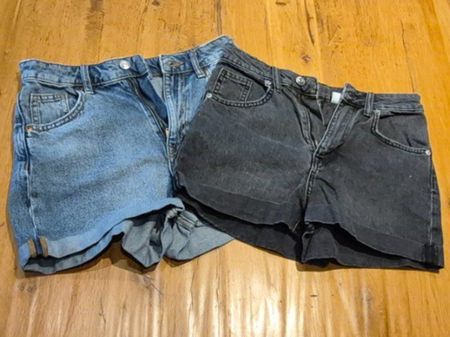XS - Grösse, 2er SET Jeans Shorts für Damen