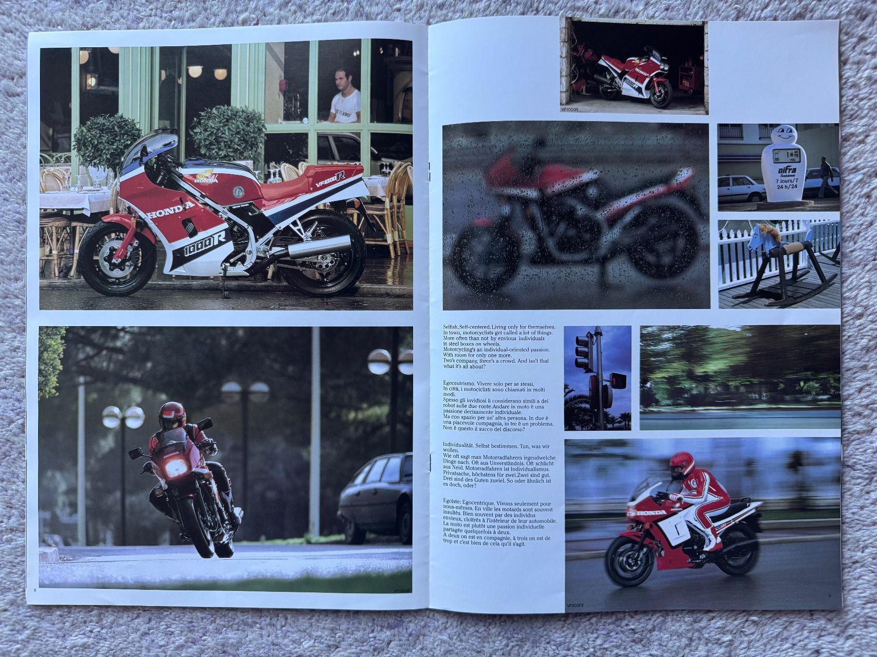 Honda Strada: Honda VF 1000 R , prospectus grand format – Usato da Morrens VD venduto da kawah2 4