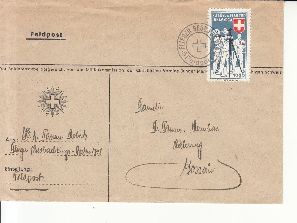 Tutti i francobolli: Flieger Wi 19 auf Brief – Usato da Bürglen TG venduto da StampGraf