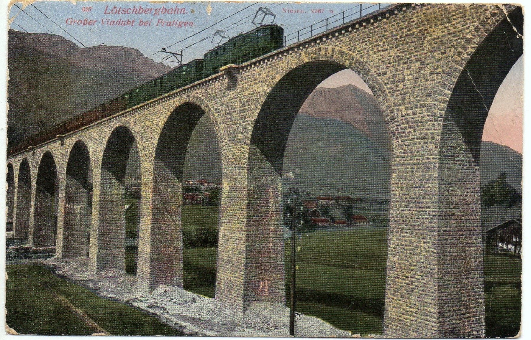 Ansichtskarten: FRUTIGEN Lötschbergbahn - Grosser Viadukt – Gebraucht aus Jona von philajona