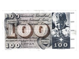 1x 100 Fr. CH Banknoten/Billet - 1971