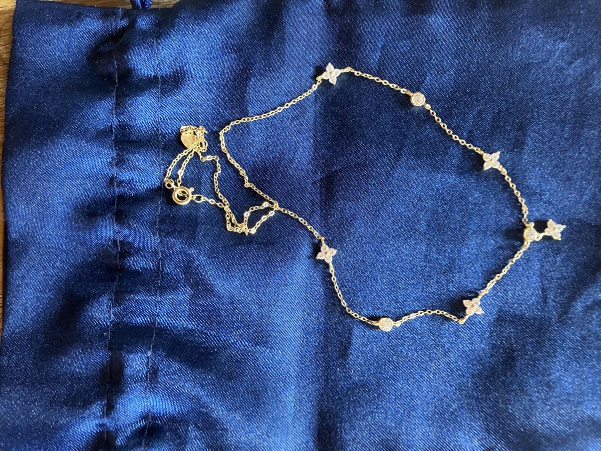 Catenine: Silberkette 925 vergoldet mit Strass – Nuovo (secondo la descrizione) da Bassersdorf venduto da groovygremlin 3