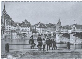 Karte Basel, Mittlere Brücke, gebraucht