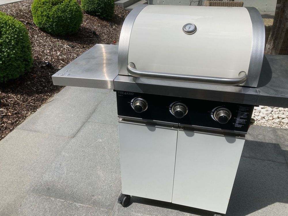 Gasgrill Fire King Linea 3 weiss Kaufen auf Ricardo