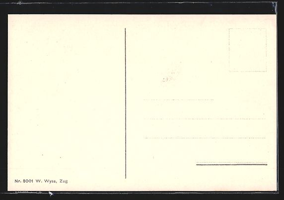 Cartoline postali: Zug, Teilansicht der Ortschaft mit Kirch – Usato da Berlin venduto da bartko-reher 1