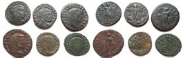 lot 6 römische bronze follis (3-4 Jhr n.Chr)