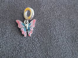Silber Charm Schmetterling +Garantie