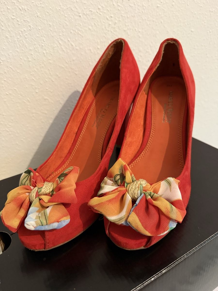 Scarpe da donna: Peep-Toe-Pumps rot Grösse 40 Marco Tozzi Pumps – Usato da Meggen venduto da edwardcallan 1