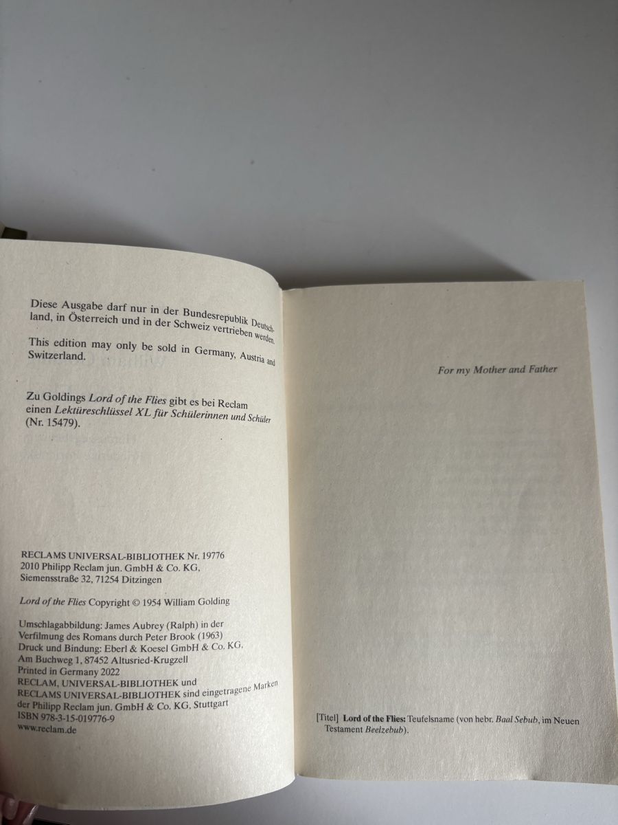 Libri: Lord of the Flies – Nuovo (secondo la descrizione) da Solothurn venduto da amelie.br 3