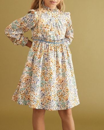 Neues Blumenkleid Gr. 152, Langarm - Perfekt für den Herbst!