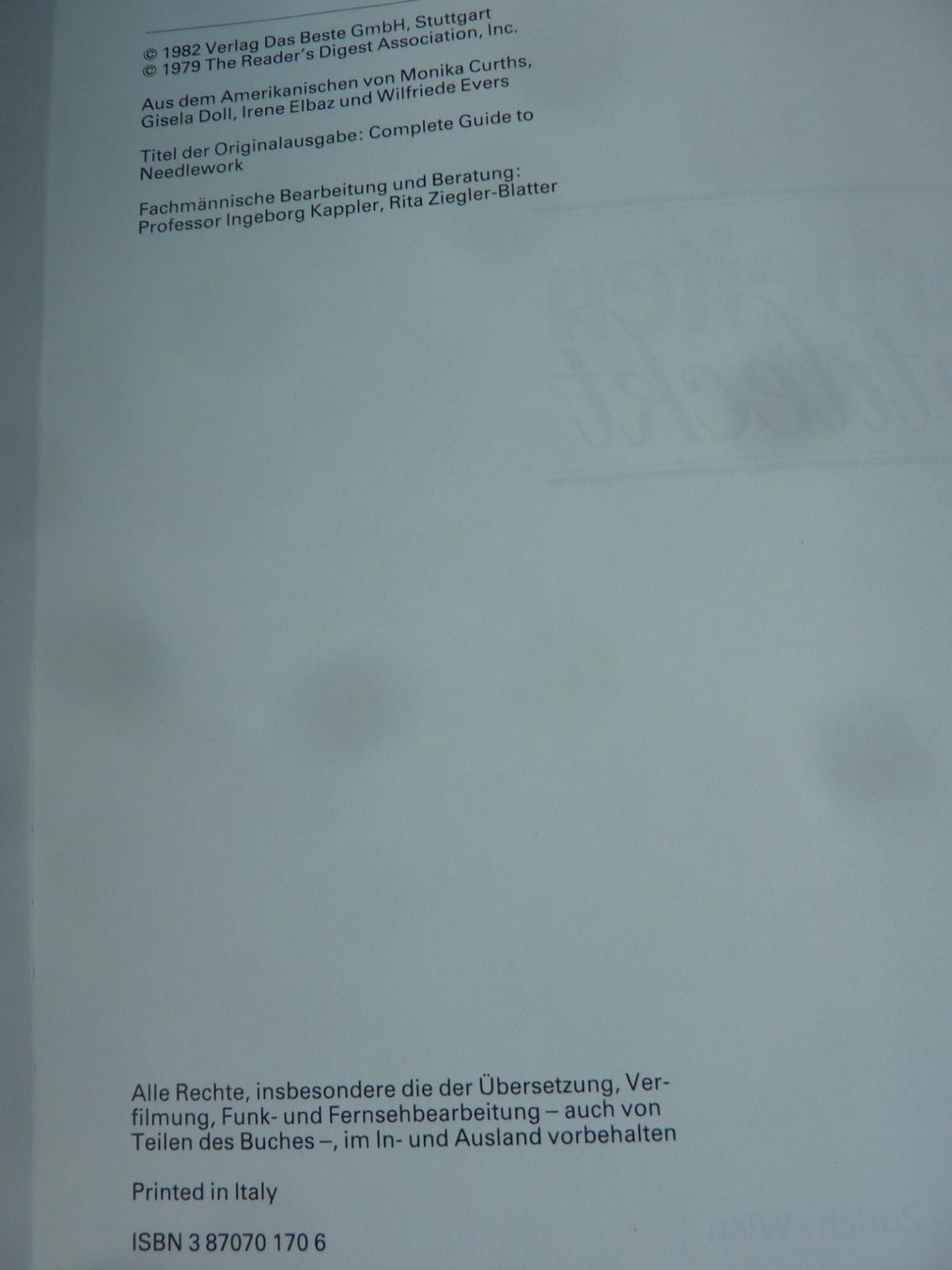 Libri: HANDARBEIT NEUENTDECKT. DAS BESTE, 1982 – Usato da Zürich venduto da Rrehsuah 1