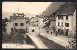 Le Bouveret, Strassenpartie mit Cafè Ce