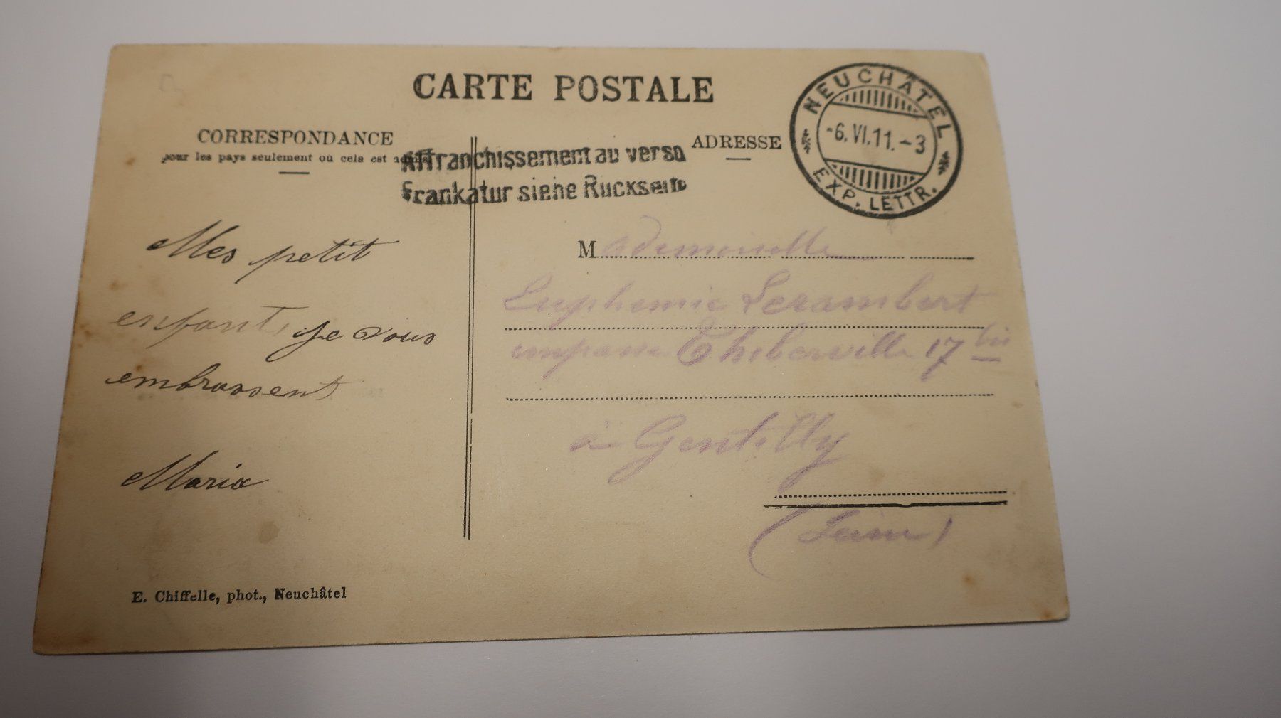 Cartoline postali: Neuchâtel et les Alpes 1911 – Usato da Cormoret venduto da Pascalll2001 4