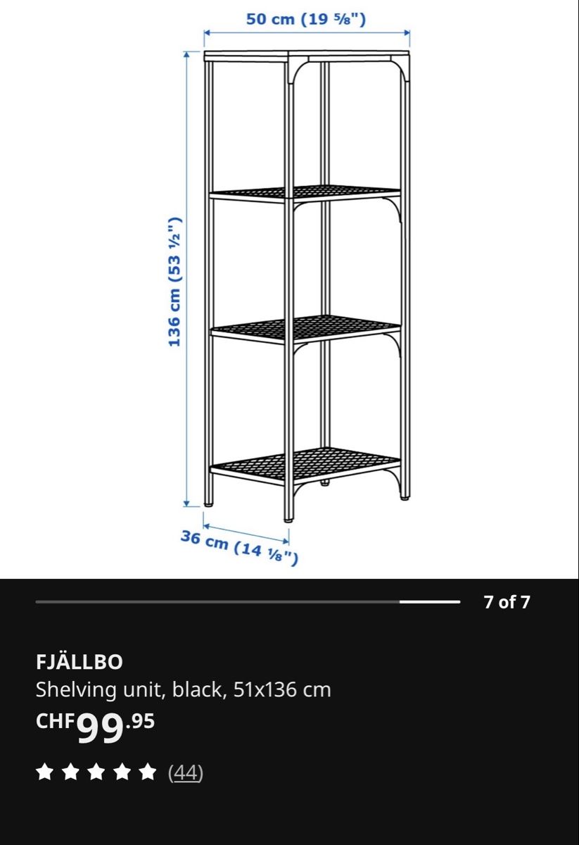 Scaffali: IKEA FJÄLBBO Shelving unit black – Usato da Dietikon venduto da and_bv5y 3