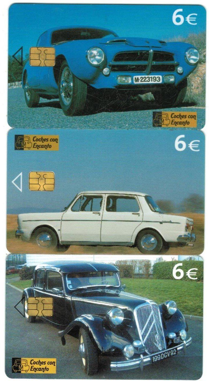 Telefon- & Taxkarten: 3 Telefonkarten Spanien Oldtimer Autos – Gebraucht aus Zürich von Tolima194