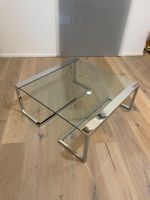 Beistelltisch Glas Chrom Design modern guter Zustand