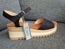 TOMS Keilsandalen brandneu