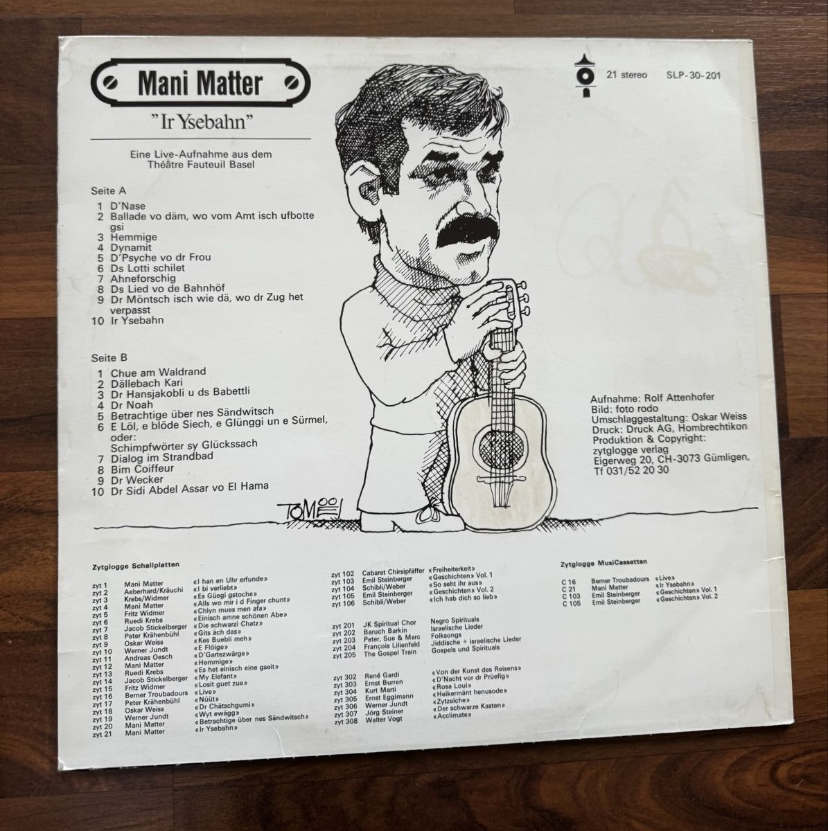 Dischi in vinile: Mani Matter -Ir Ysebahn - LP - 70s – Usato da Rorbas venduto da BlackstarRecords 1