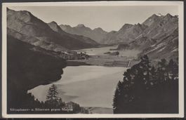 Silvaplanersee u. Silersee gegen Maloja