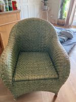 Sessel Rattansessel grün guter Zustand