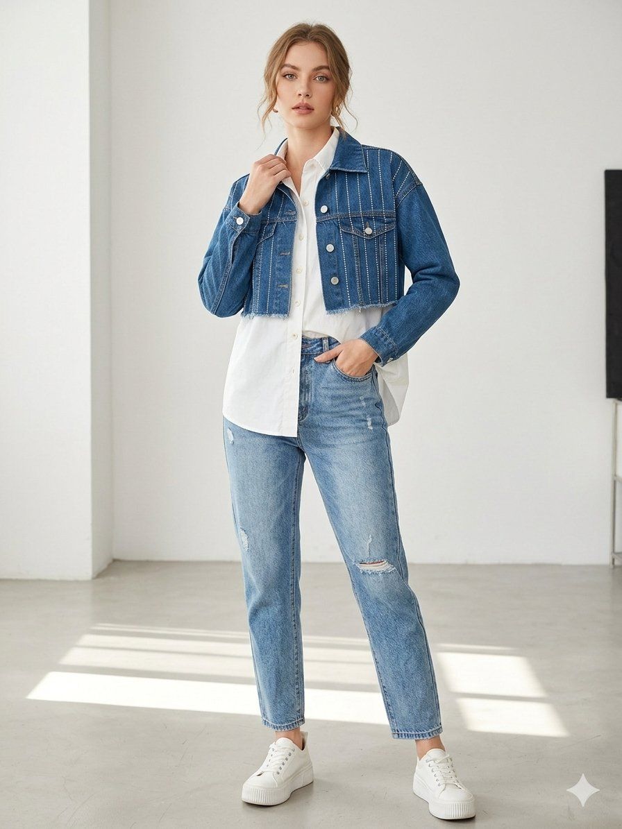 Giacche: Strass Jeansjacke Damen Gr: L NEU – Nuovo e nell'imballaggio originale da Meilen venduto da MaisonSelect 6