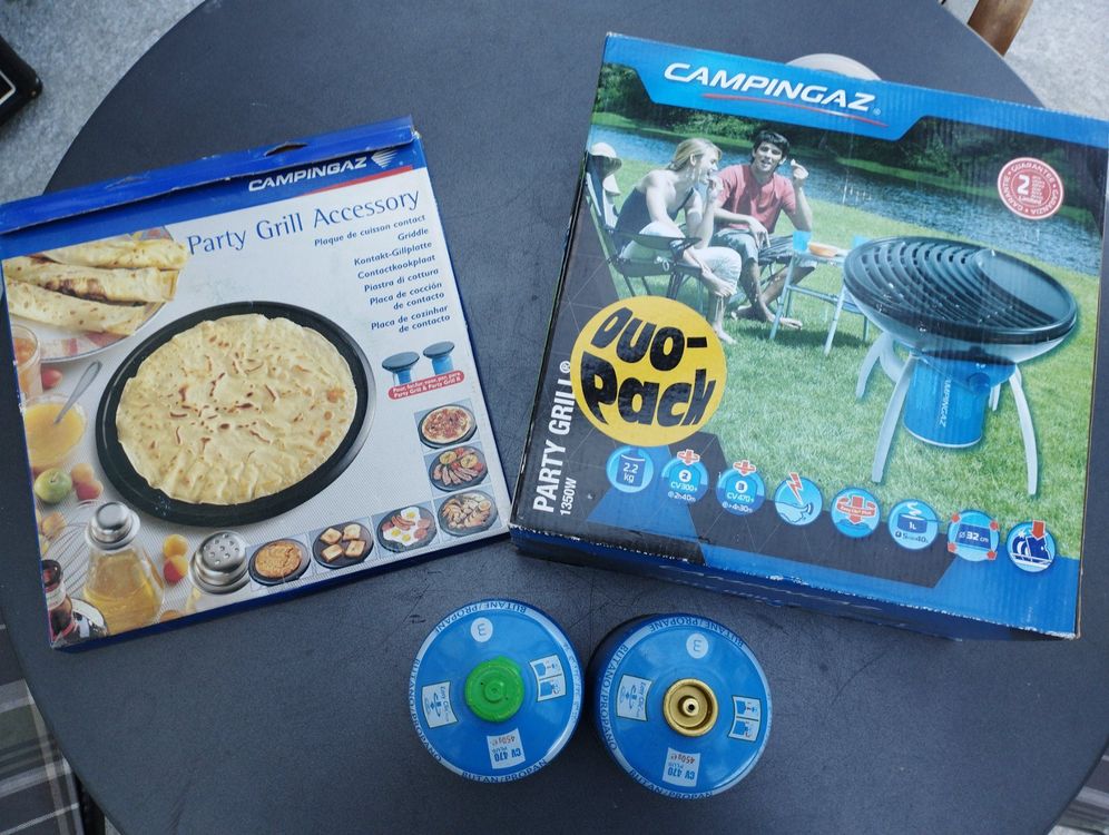 CAMPINGAZ PARTY GRILL 1350W mit 2 Gaskartuschen Kaufen auf Ricardo