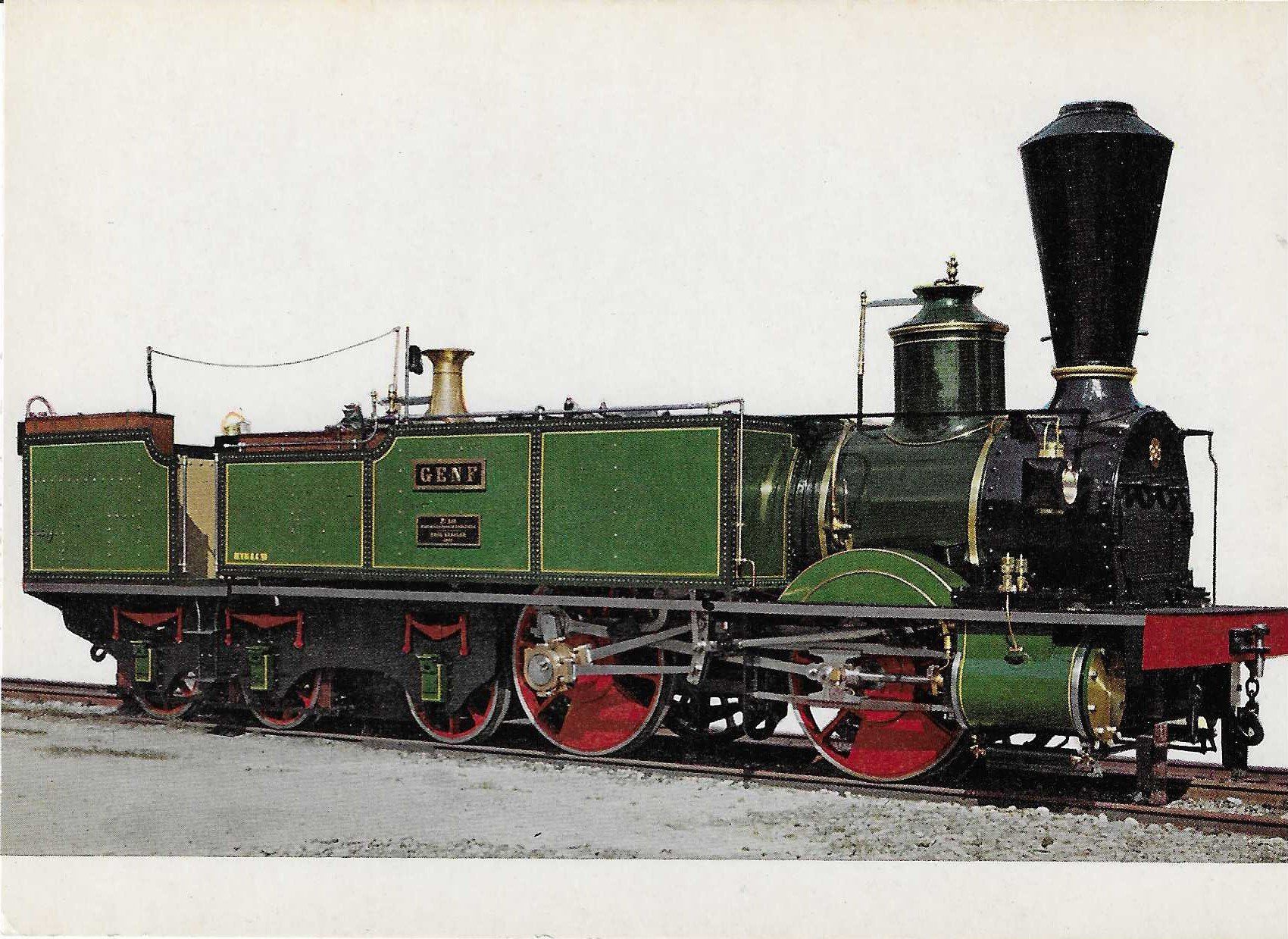 Cartoline postali: Lokomotive "Genf" der ehemaligen Centralbahn 1858 – Nuovo (secondo la descrizione) da Rothrist venduto da Stranglehold