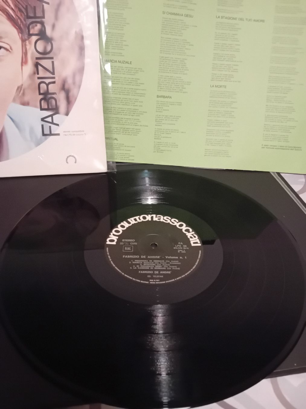 Schallplatten: Fabrizio De Andre Volume 1 LP Dischi Ricordi  – Gebraucht aus Biasca von Old_6blh 7