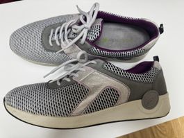 Bequeme Waldläufer Schuhe, Grau/Lila, Grösse 39